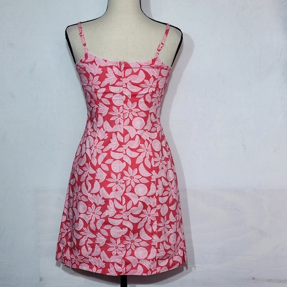 Lilly Pulitzer Sleeveless Pink Lemon Floral Midi Dress, Size 0 Petite - Picture 5 of 10